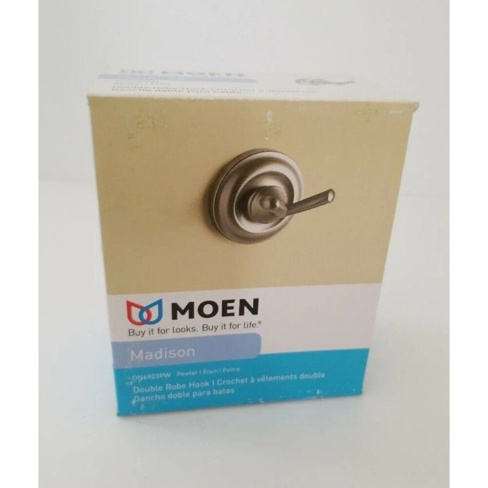 Moen BP6903PW Double Robe Hook From The Madison Collection New